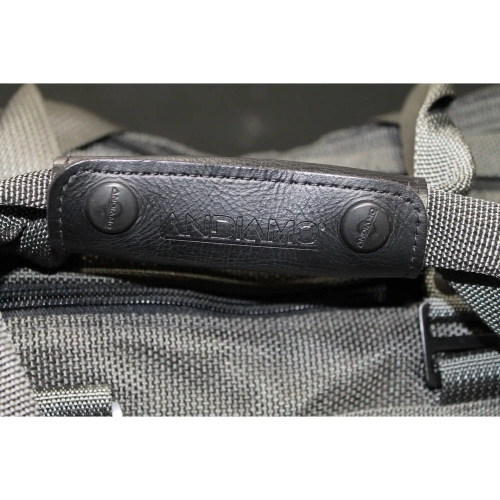Andiamo Valoroso Gray Bomb Cloth Travel Carry On Bag Multi Pocket Business Case